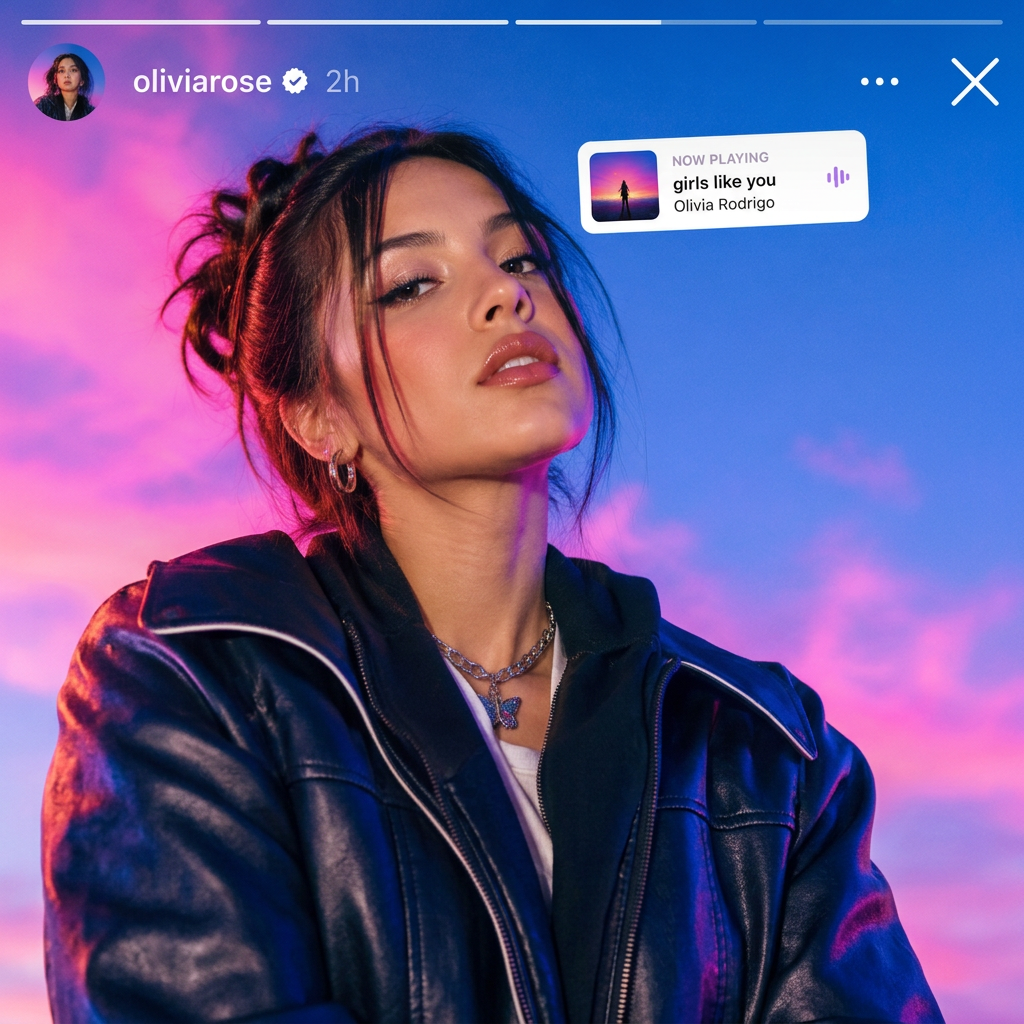 Olivia Rose playlist promotion featuring girls like you by Olivia Rodrigo